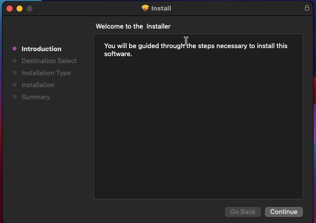Driver Installation Window