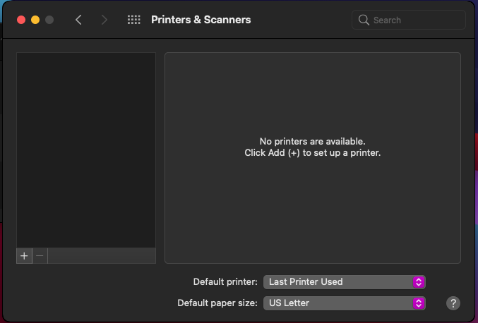 Printer and Scanner Window