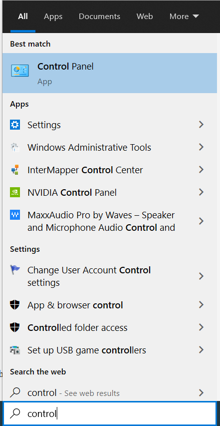Windows Control Panel